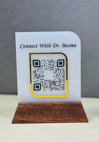 ستاند لعرض الباركود مع قاعدة خشب