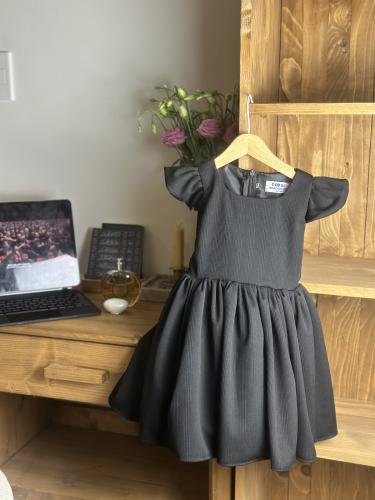 Black striped dress, special design