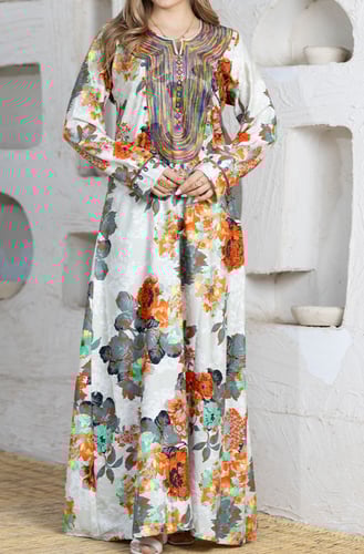 جلابية نسائية حرير 18( قطن 65 % )