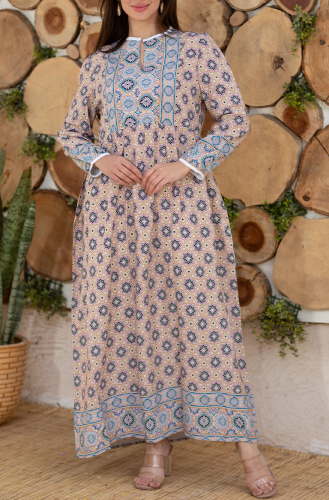 جلابية نسمة 10 لحمي (قطن100% )