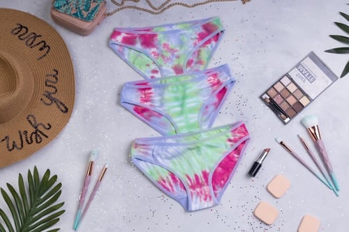 بيكيني - tie dye ( قطن 95 % )