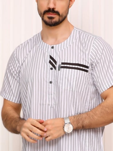 ثوب رجالي مسك 8 (قطن65٪)