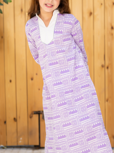 فلة 13من روح المملكة جلابية بنات(قطن 100%)