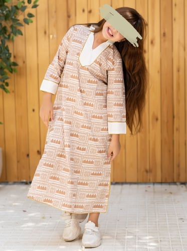 فلة 13من روح المملكة جلابية بنات(قطن 100%)