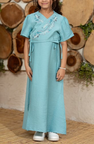 فستان بناتي فلة 19(قطن 100%)