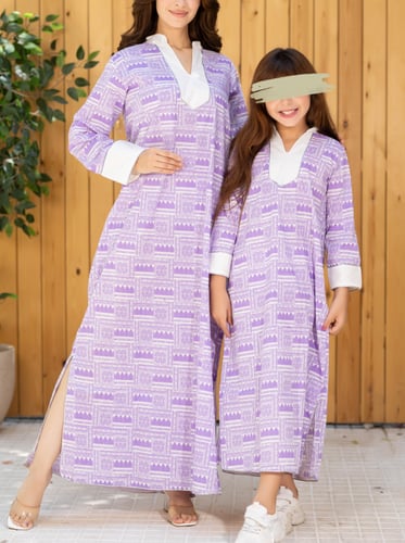 فلة 13من روح المملكة جلابية بنات(قطن 100%)