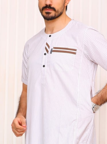 ثوب رجالي مسك 8 (قطن65٪)