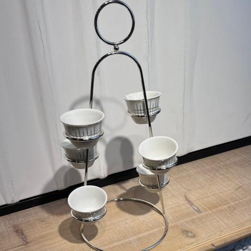 حامل فناجيل فضي تركي