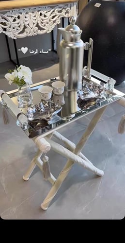 تقديمة سيراميك فضي 14سم