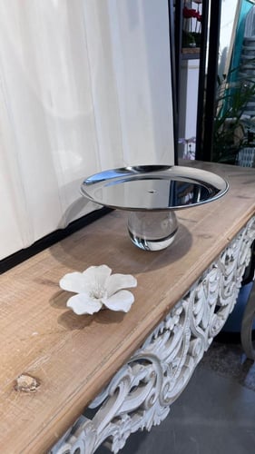 تقديمة ستيل قاعدة كرستال