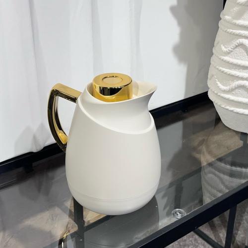 ترمس فردي ابيض ذهبي 1 لتر