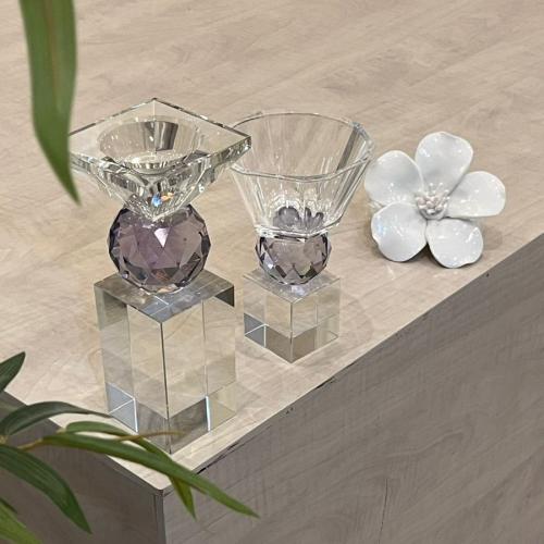 طقم مبخرة كرستال تركي موف7