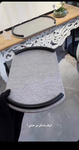 طقم صينية جلد فاخرة