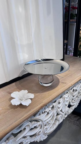 تقديمة ستيل قاعدة كرستال