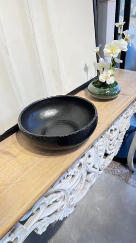 تقديمة سيراميك اسود القطر 24سم