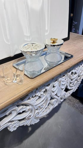 طقم مبخرة كرستال تركي