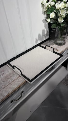 طقم صينية تقديم جلد