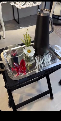 فراشة كرستال ديكور احمر