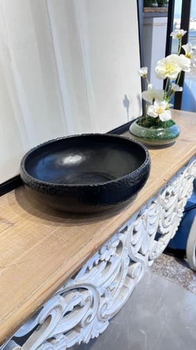 تقديمة سيراميك اسود القطر 24سم