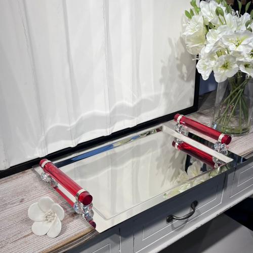 صينية ستيل تركي احمر 33*49سم