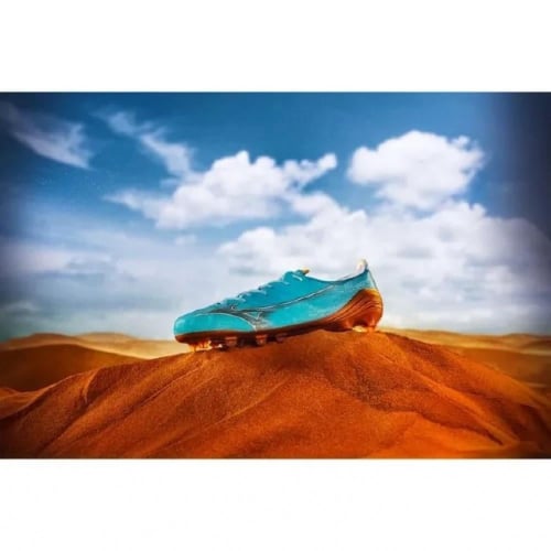 MIZUNO ALPHA MADE IN JAPAN FG AZURE BLUE - BLÅ/HVI...