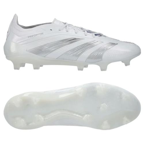 PREDATOR ELITE FG PEARLIZED - FOOTWEAR WHITE/SILVER METALLIC