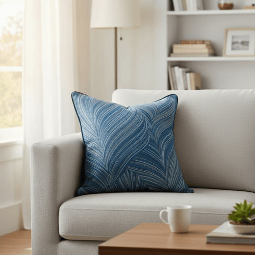 غطاء وسادة الموج الأزرق