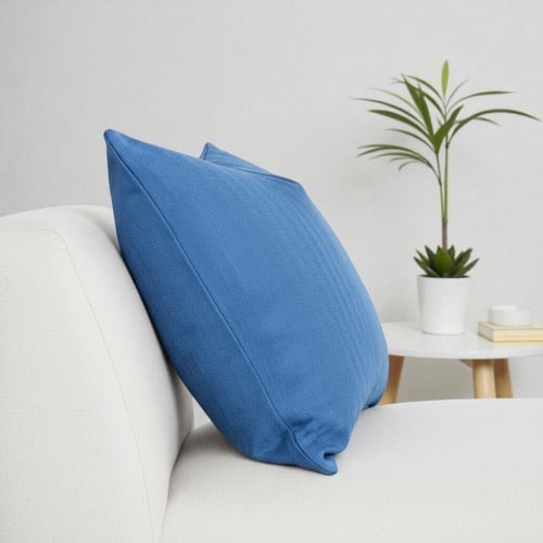 غطاء وسادة أزرق مضلع
