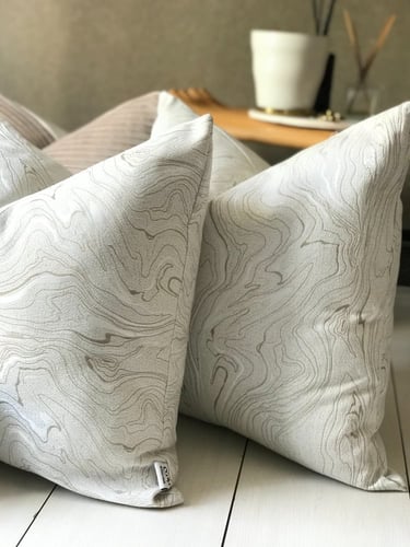 غطاء وسادة رخام تجريدي جاكار