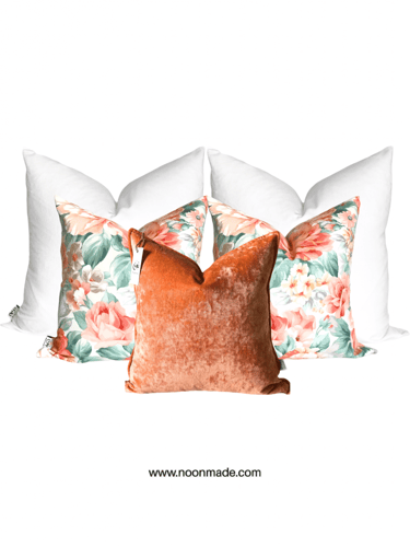 غطاء وسادة مخمل أبيض