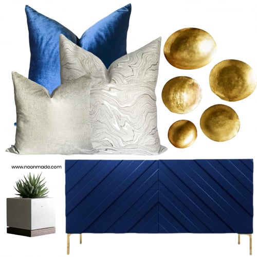 غطاء وسادة رخام تجريدي جاكار