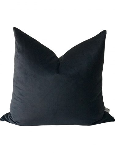 غطاء وسادة أسود مخمل قطن