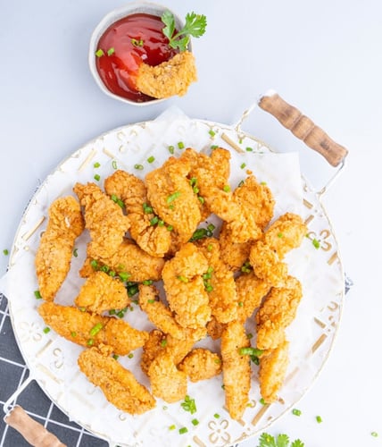 أصابع الدجاج المقرمشة