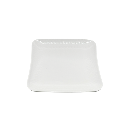 صحن بوفية ميلامين مربع ابيض 30سم