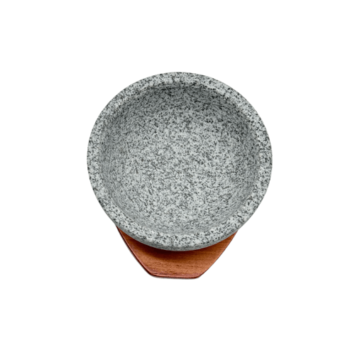 بولة حجر بقاعدة خشب12سم