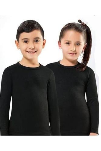 فانيلة ولادى بناتى ثيرمال حراري شتوي اسود