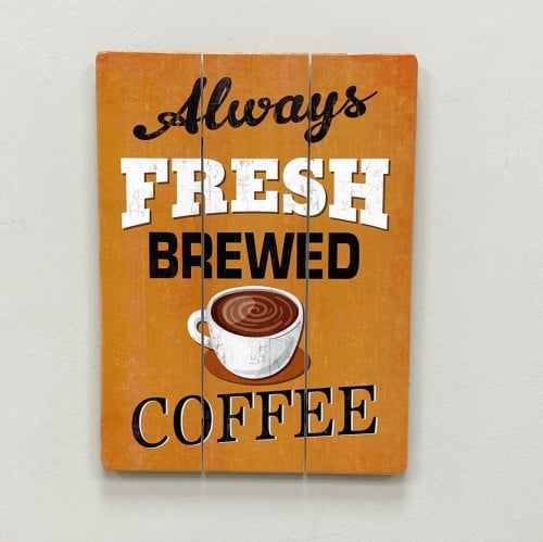 لوحة كوفي خشب صغيرة