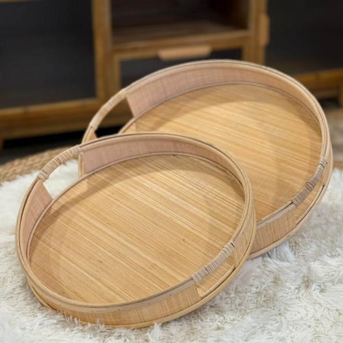 صينية تقديم راتان خشب