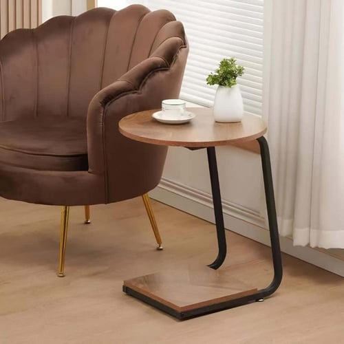 طاولة قهوة خشب و حديد LUMO