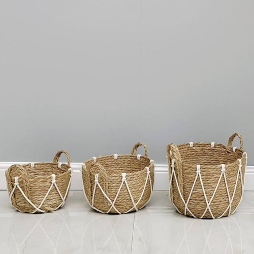 طقم سلال خوص وحبل