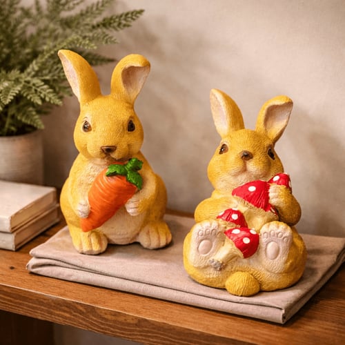 ديكور مجسم ارانب صغيرة