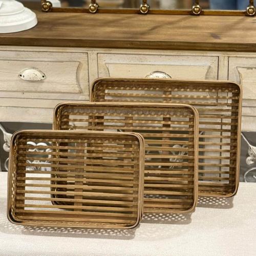 صينية تقديم راتان خشب