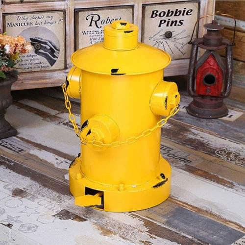 سلة مهملات شكل طرمبة اطفاء حديد