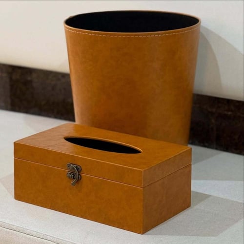 سلة و علبة مناديل