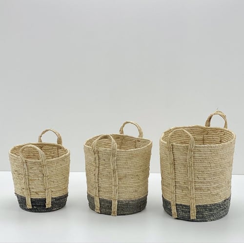 ‎سلال خوص ثلاث قطع