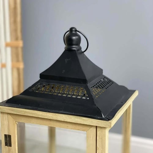 طقم فانوس خشب وحديد