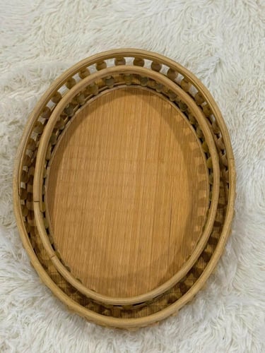 صينية تقديم راتان خشب