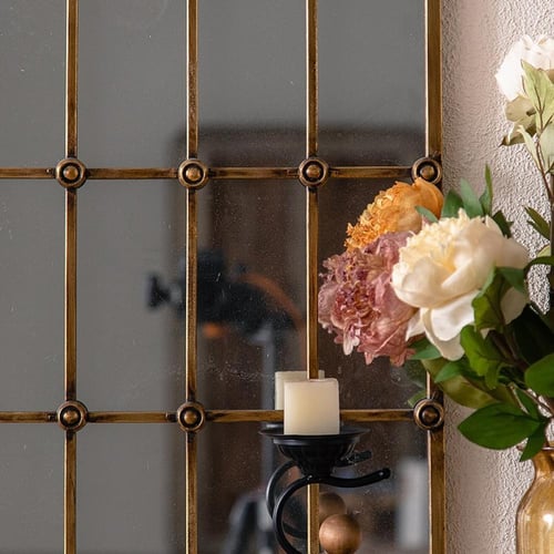 مرايا جداري ذهبي