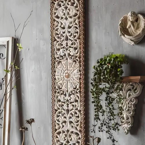 ‎ديكور جداري منحوت خشب