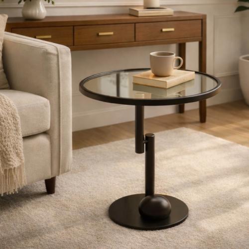 طاولة خدمة سطح زجاج شفاف *35*55 سم